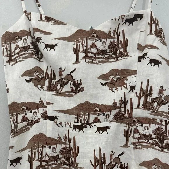 Reformation Roarke Linen Women's Mini Dress size 8 - Picture 7 of 10